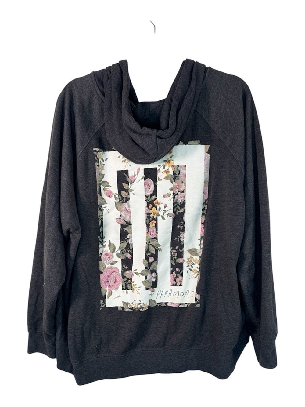 Paramore Merch Grey Hoodie Sweatshirt Womens 3X Graphic Print Oversized